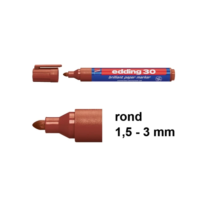 EDDING Flipovermarker Brilliant 1.5 mm bruin (doos 10 stuks)