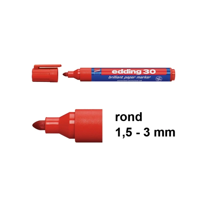 EDDING Flipovermarker Brilliant 1.5 mm rood (doos 10 stuks)