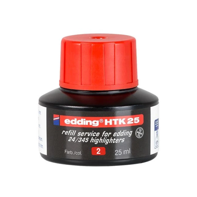 EDDING HTK-25 Inktnavulling Markeerstift 25ml Rood (fles 25 milliliter) EDDING HTK-25 Inktnavulling Markeerstift 25ml Rood (fles 25 milliliter)