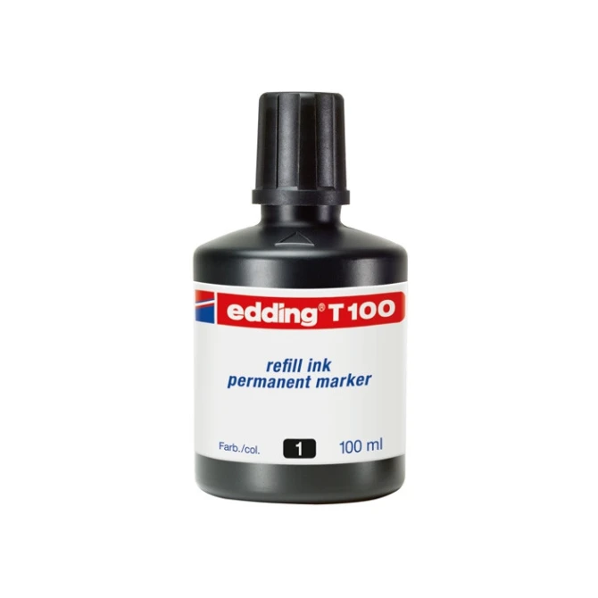 EDDING Inkt Zwart (fles 100 milliliter)