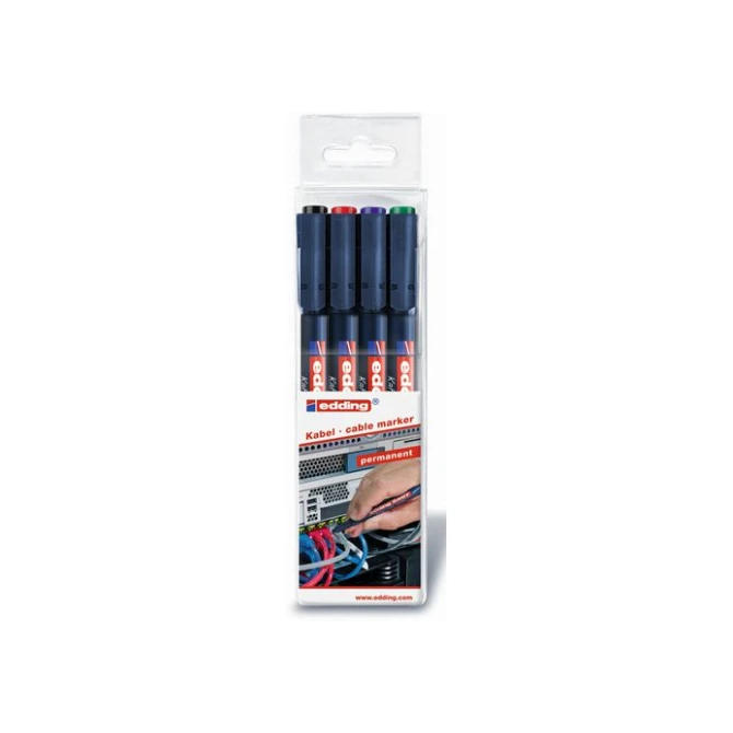 EDDING Kabelmarker 8407 03 mm assorti (set 4 stuks)