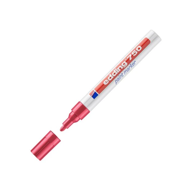 EDDING Lakmarker 750 2 - 4 mm rood (pak 10 stuks)
