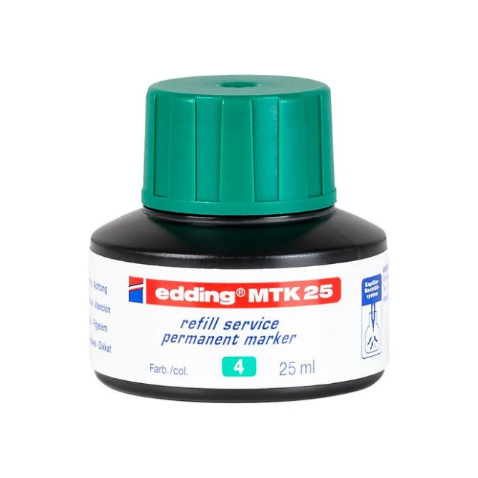 EDDING MTK 25 Inkt Permanent 25 ml Groen (fles 25 milliliter) EDDING MTK 25 Inkt Permanent 25 ml Groen (fles 25 milliliter)