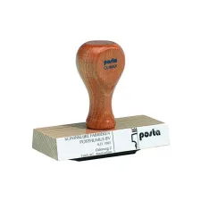 posta Houten handstempel 25 x 8 mm 2 tekstregels