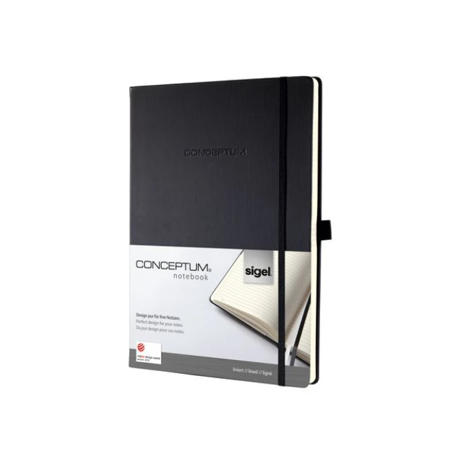 SIGEL Conceptum Classic Notitieboek 213 x 295 mm Gelinieerd Zwart