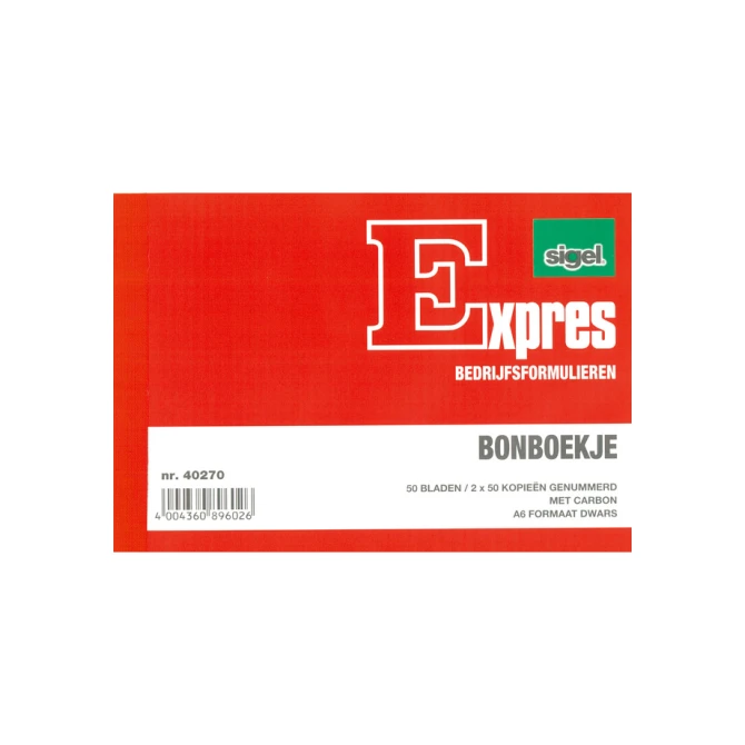 SIGEL Kas- en kwitantieformulieren Bonboekje A6 3x50 vel SIGEL Kas- en kwitantieformulieren Bonboekje A6 3x50 vel