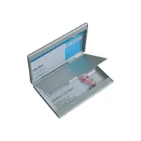 SIGEL Visitekaarthouder Aluminium Twin 2 x 15 kaartjes SIGEL Visitekaarthouder Aluminium Twin 2 x 15 kaartjes