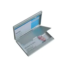 SIGEL Visitekaarthouder Aluminium Twin 2 x 15 kaartjes SIGEL Visitekaarthouder Aluminium Twin 2 x 15 kaartjes