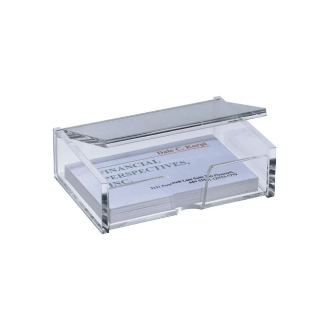 SIGEL Visitekaarthouder voor 80 visitekaartjes Met deksel Acryl Transparant