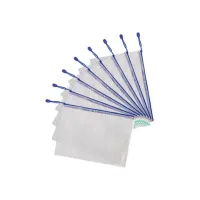 TARIFOLD A4 Opbergtas met Rits 330 x 240 mm Transparant met Blauw (pak 8 stuks)