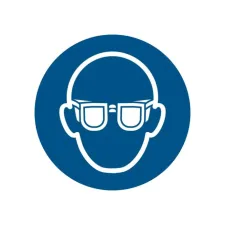 TARIFOLD Pictogram Oogbescherming Verplicht Plastic diameter 200 mm Blauw Wit