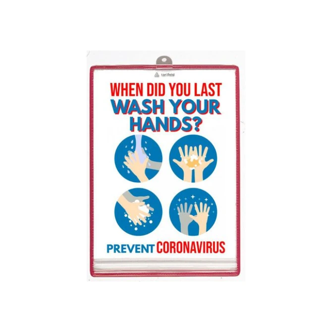 TARIFOLD T-View Documenthouder A4 Voor buiten Rood (pak 5 stuks) TARIFOLD T-View Documenthouder A4 Voor buiten Rood (pak 5 stuks)