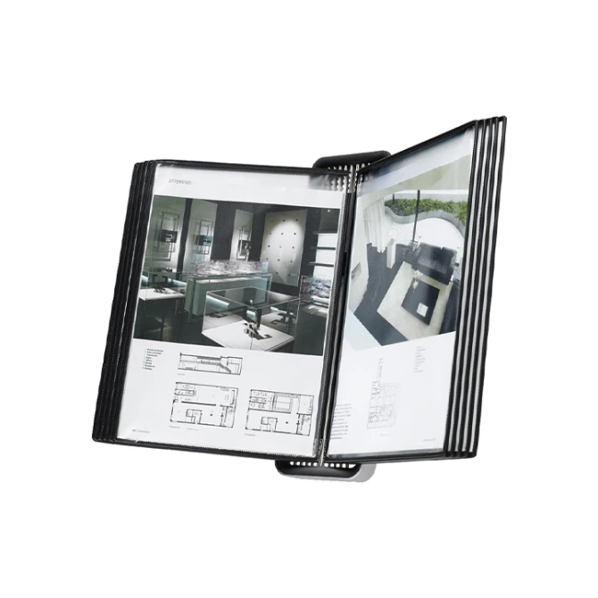 tarifold Wandhouder Tarifold A4 +10 panelen zwart