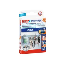 TESA® Powerstrips Large Dubbelzijdige Klevende Strips Verwijderbaar 50 x 15 mm Wit (pak 10 stuks)
