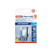 TESA Powerstrips Waterproof Dubbelzijdige Klevende Strips. Verwijderbaar. Wit (pak 6 stuks)
