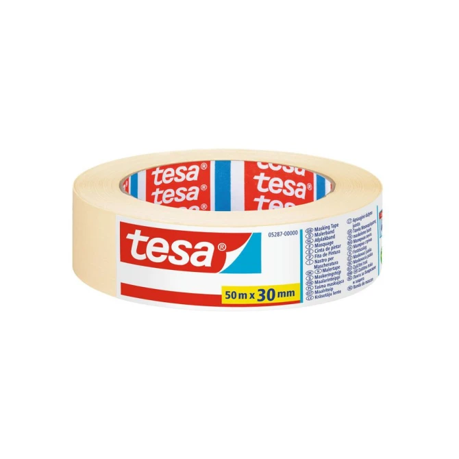 TESA® Schilderstape 30 mm x 50 m Wit (pak 10 x 50 meter) TESA® Schilderstape 30 mm x 50 m Wit (pak 10 x 50 meter)