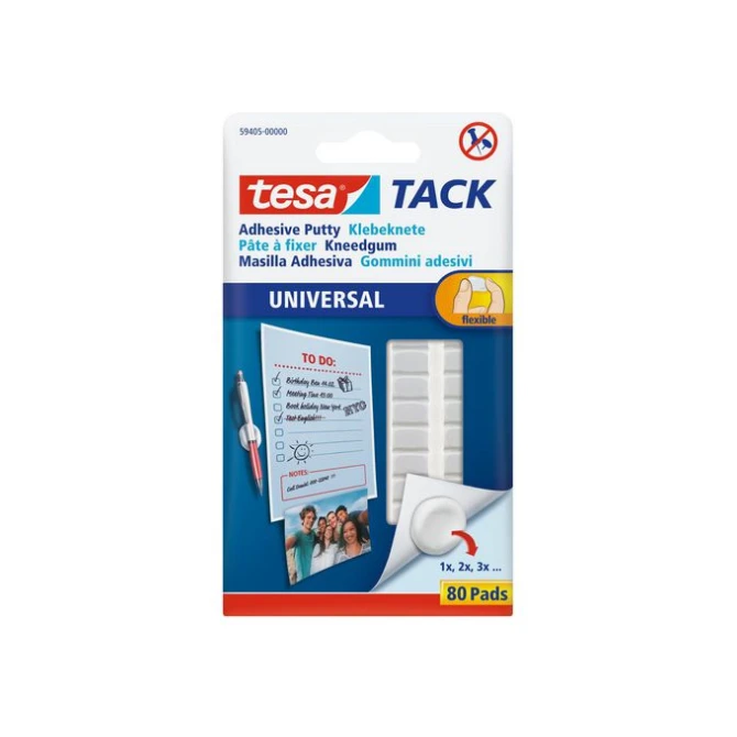 TESA® TACK Universal Zelfklevend Kneedgum Wit (pak 80 stuks)