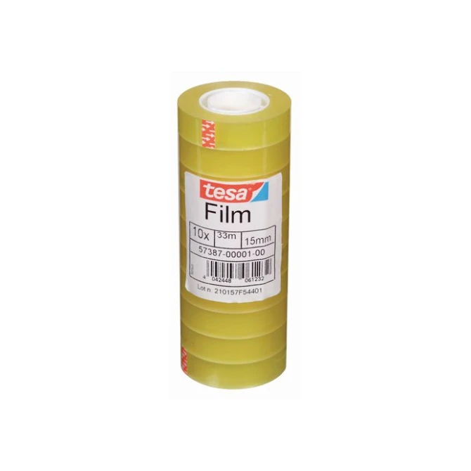 TESA film Standaard Plakband 15 mm x 33 m Transparant (pak 10 x 33 meter)