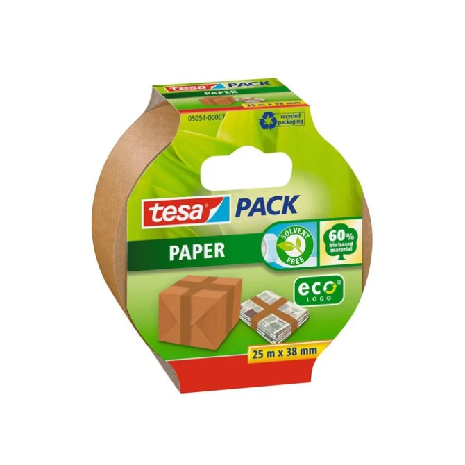 TESA® TESApack Eco Verpakkingstape Papier 38 mm x 25 m Bruin (rol 25 meter) TESA® TESApack Eco Verpakkingstape Papier 38 mm x 25 m Bruin (rol 25 meter)