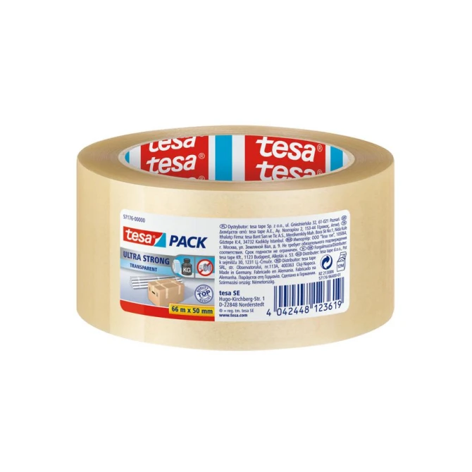 TESA® TESApack Ultra Strong Verpakkingstape PVC 50 mm x 66 m Transparant (pak 6 x 66 meter)